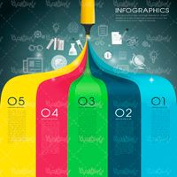 Download color infographic vector