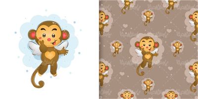 وکتور پترن حیوان کارتونی