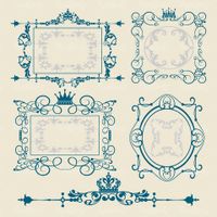 Flower frame vector