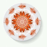 وکتور طرح روی بشقاب