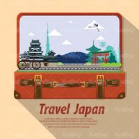 وکتور جاذبه های گردشگری ژاپن