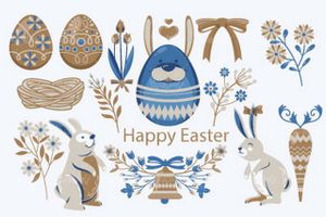 وکتور تخم مرغ رنگی