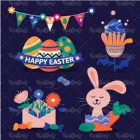 وکتور تخم مرغ رنگی