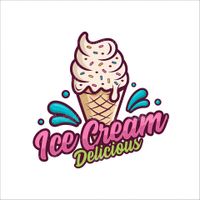 Funnel Ice Cream Vector