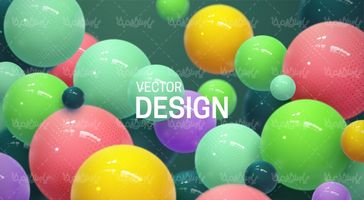 Three-dimensional vector background