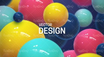 Three-dimensional vector background