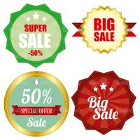 Special discount vector label