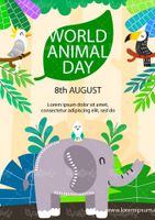 وکتور روز جهانی حیوانات