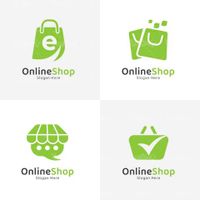 Online store logo vector