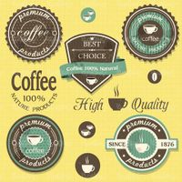 Coffee label vector