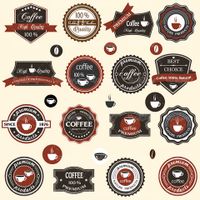 Coffee label vector