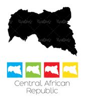 وکتور نقشه جمهوری مرکزی آفریقا