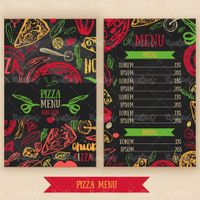 وکتور منوی پیتزا