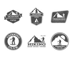 Vector mountaineering label