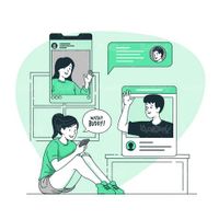 وکتور گفتگوی اینترنتی