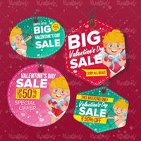 وکتور برچسب ولنتاین