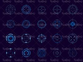 وکتور نشانگر دوربین تفنگ