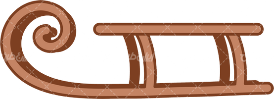 وکتور برداری سورتمه همراه با عناصر طراحی و المان طراحی