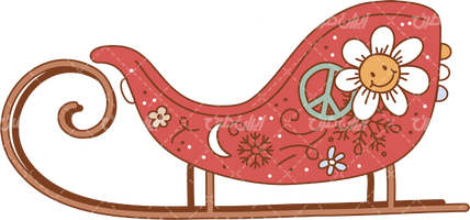 وکتور برداری سورتمه همراه با عناصر طراحی و المان طراحی