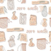 وکتور برداری کیسه توری همراه با لیبل رنگی و برچسب گرافیکی