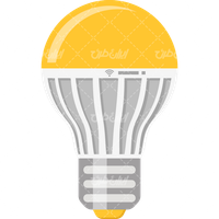 وکتور برداری لامپ ال ای دی همراه با لامپ هوشمند و لامپ