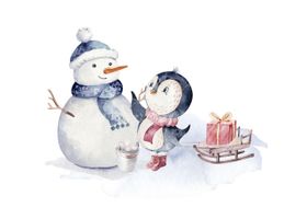 وکتور برداری پنگوئن همراه با کارتون و برنامه کودک