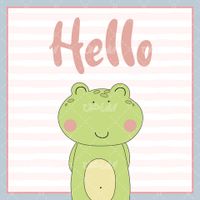 وکتور برداری اسب آبی به همراه پس زمینه وفونت لاتین