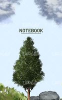 وکتور برداری طرح جلد دفترچه یادداشت همراه با درخت و سنگ