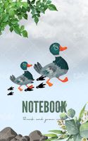وکتور برداری اردک همراه با پس زمینه طرح جلد کتاب