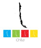 وکتور برداری نقشه شیلی همراه با نقشه کشورها و نقشه