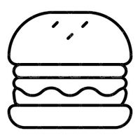 وکتور برداری ساندویچ همبرگر همراه با فست فود و اغذیه