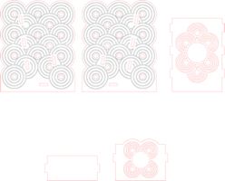 وکتور برداری تتو همراه با حاشیه گل و کادر گل و بوته