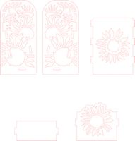 وکتور برداری تتو همراه با حاشیه گل و کادر گل و بوته