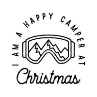 وکتور برداری لیبل سیاه قلم عینک اسکی همراه با برچسب سیاه قلم کافه