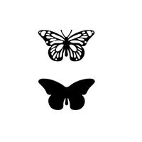 وکتور برداری پروانه سیاه قلم همراه با طرح تتو و طرح خالکوبی