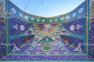 کاشی کاری حسینه اعظم جاذبه گردشگری ایران