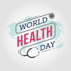 وکتور برداری گوشی پزشکی همراه با روز جهانی سلامت و پزشکی