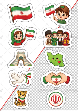 طرح لایه باز برچسب ایران