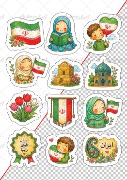 طرح استیکر ایران