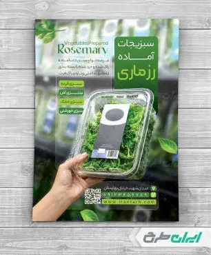 طرح تراکت سبزیجات آماده