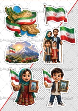 طرح لایه باز برچسب ایران