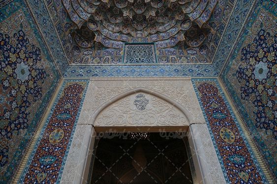 عکس سقف حرم شاهچراغ