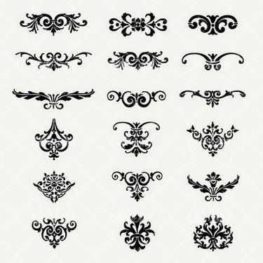 وکتور برداری فریم گل  همراه با گل و بوته و طرح خالکوبی