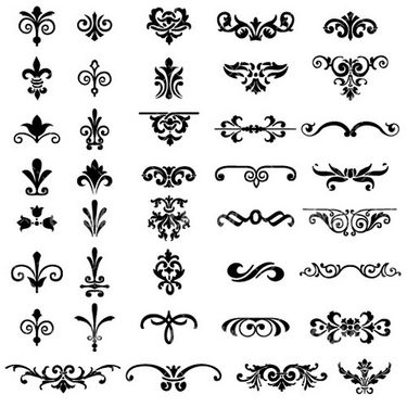 وکتور برداری فریم گل  همراه با گل و بوته و طرح خالکوبی