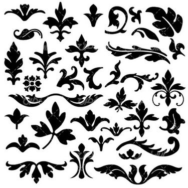 وکتور برداری فریم گل  همراه با گل و بوته و طرح خالکوبی