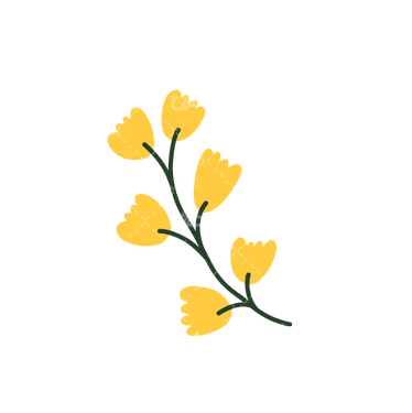 وکتور برداری عناصر طراحی همراه با گل رنگی و گل و بوته