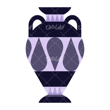 وکتور برداری کوزه همراه با کوزه سفالی و ظرف سفالی