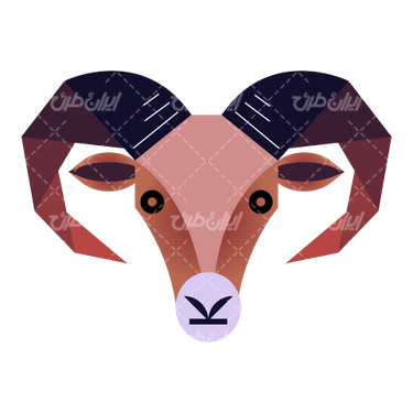 وکتور برداری حیوان همراه با بز کوهی و بر شاخ دار