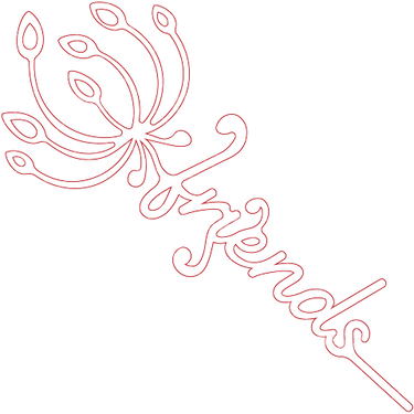 وکتور برداری گل صورتی همراه با حاشیه گل طلایی و طرح تتو