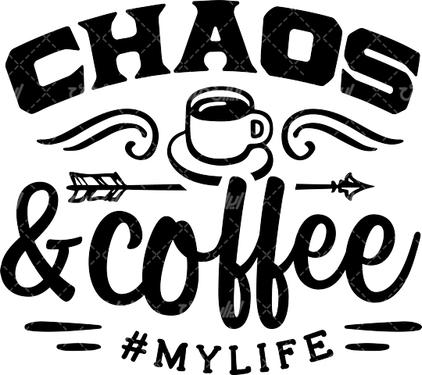 وکتور برداری فنجان قهوه همراه با فونت انگلیسی و استایل متن